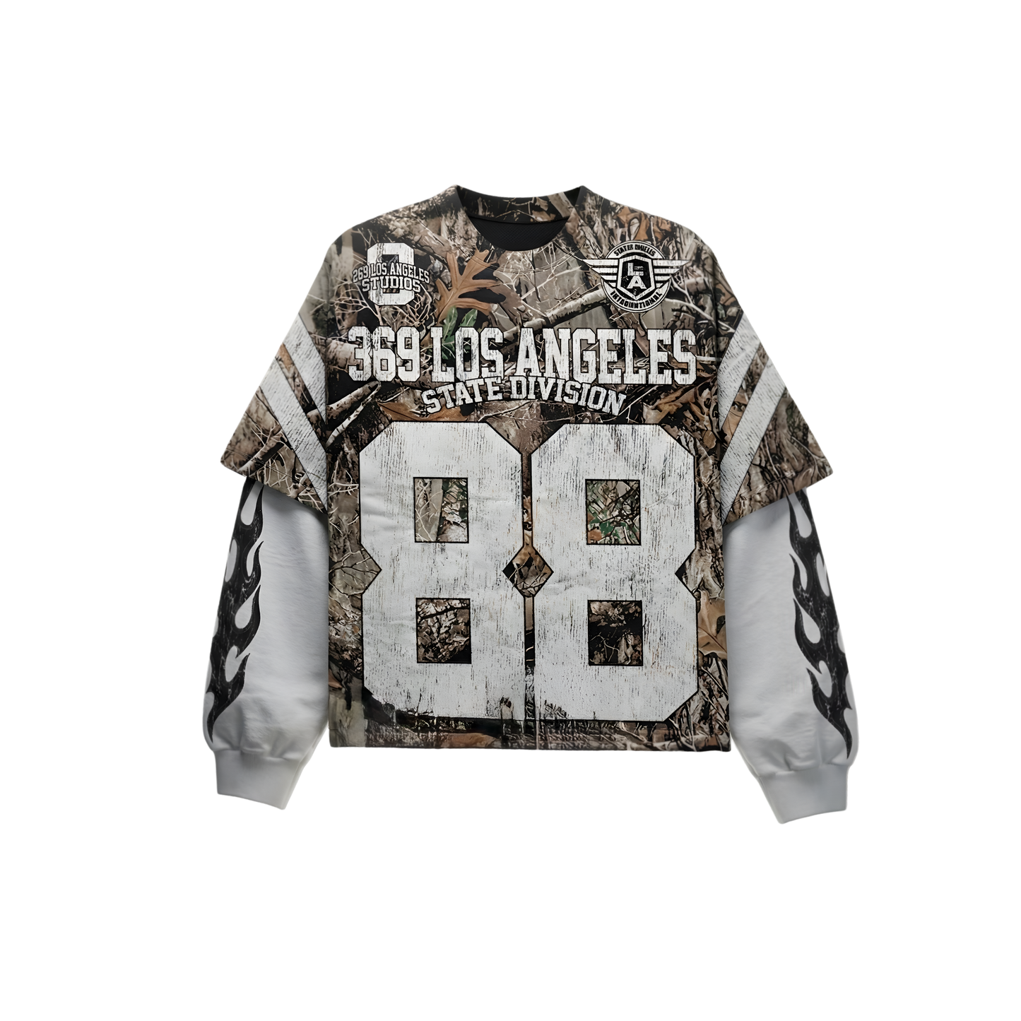 Aurx Camo LA Division 80 Layered Long Sleeve T-Shirt