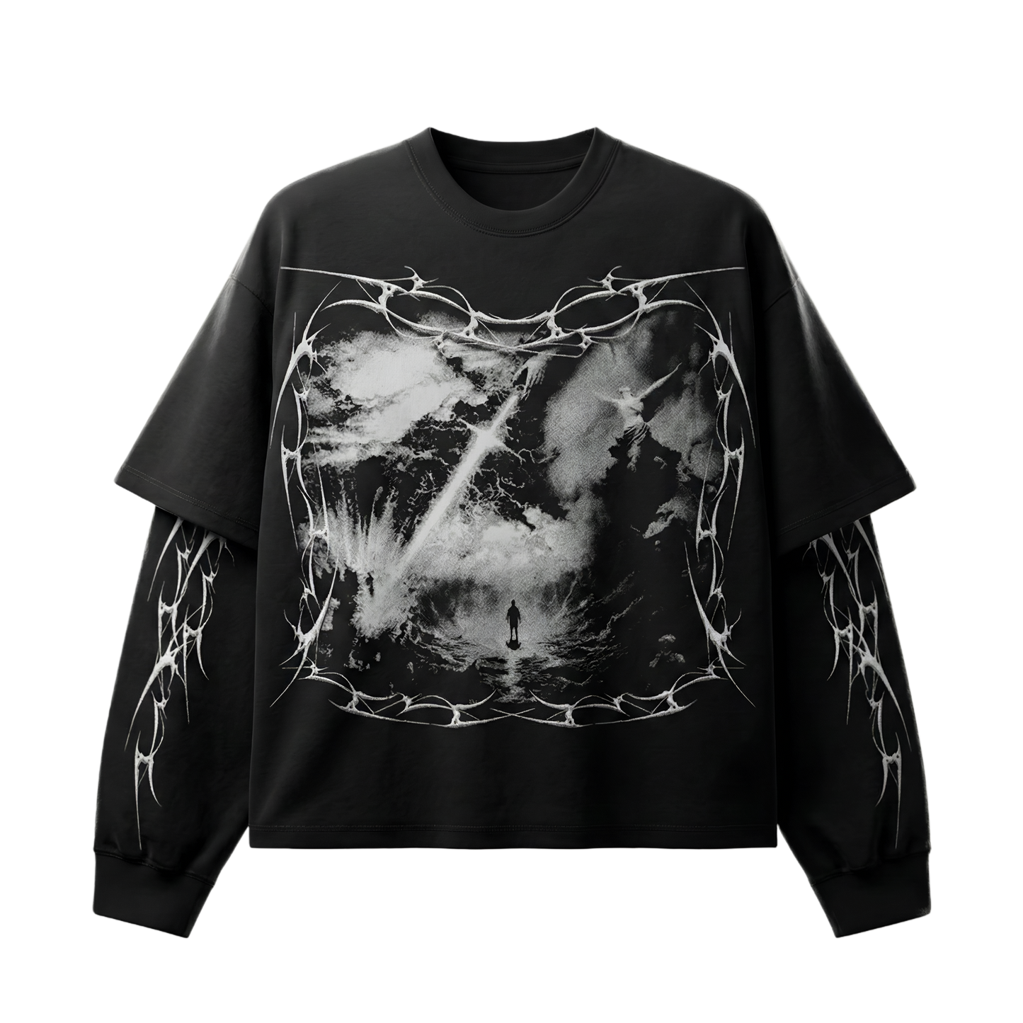 Aurx Oversized Pattern Vintage Top