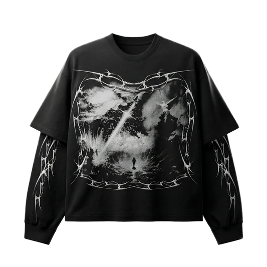 Aurx Oversized Pattern Vintage Top