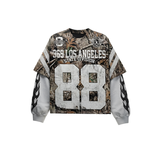 Aurx Camo LA Division 80 Layered Long Sleeve T-Shirt