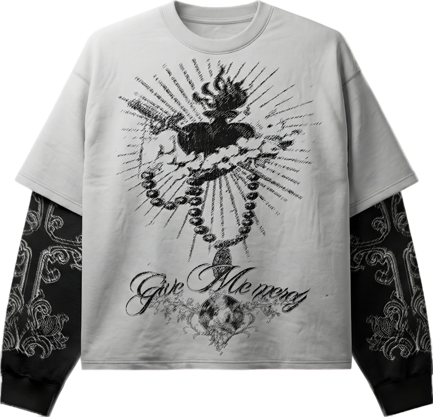 AURX Give Me Mercy Layered Tee