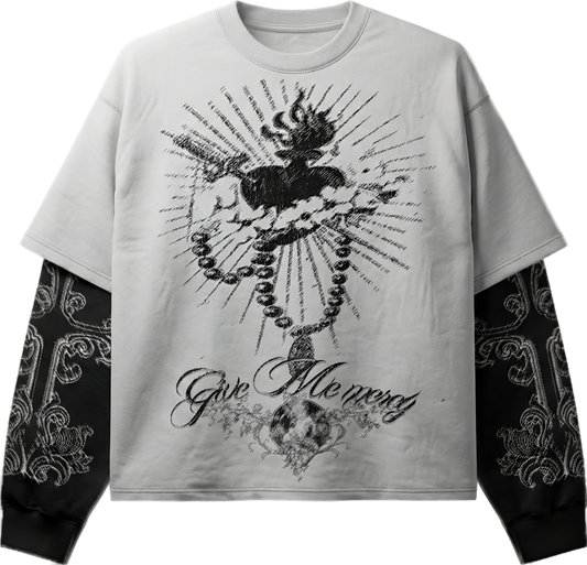 AURX Give Me Mercy Layered Tee